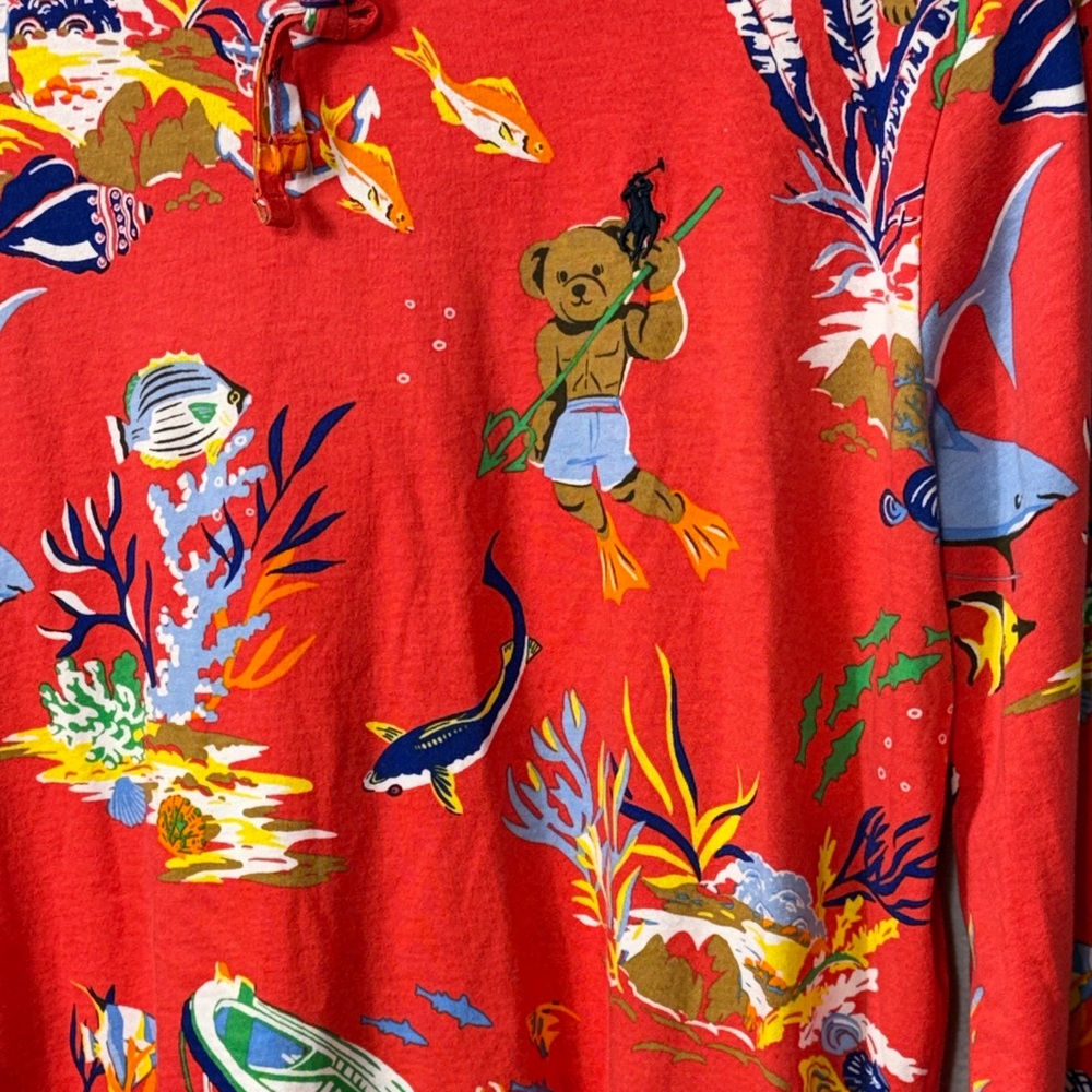 Polo Ralph Lauren Bear Jersey Hooded T-Shirt - Picture 3 of 8